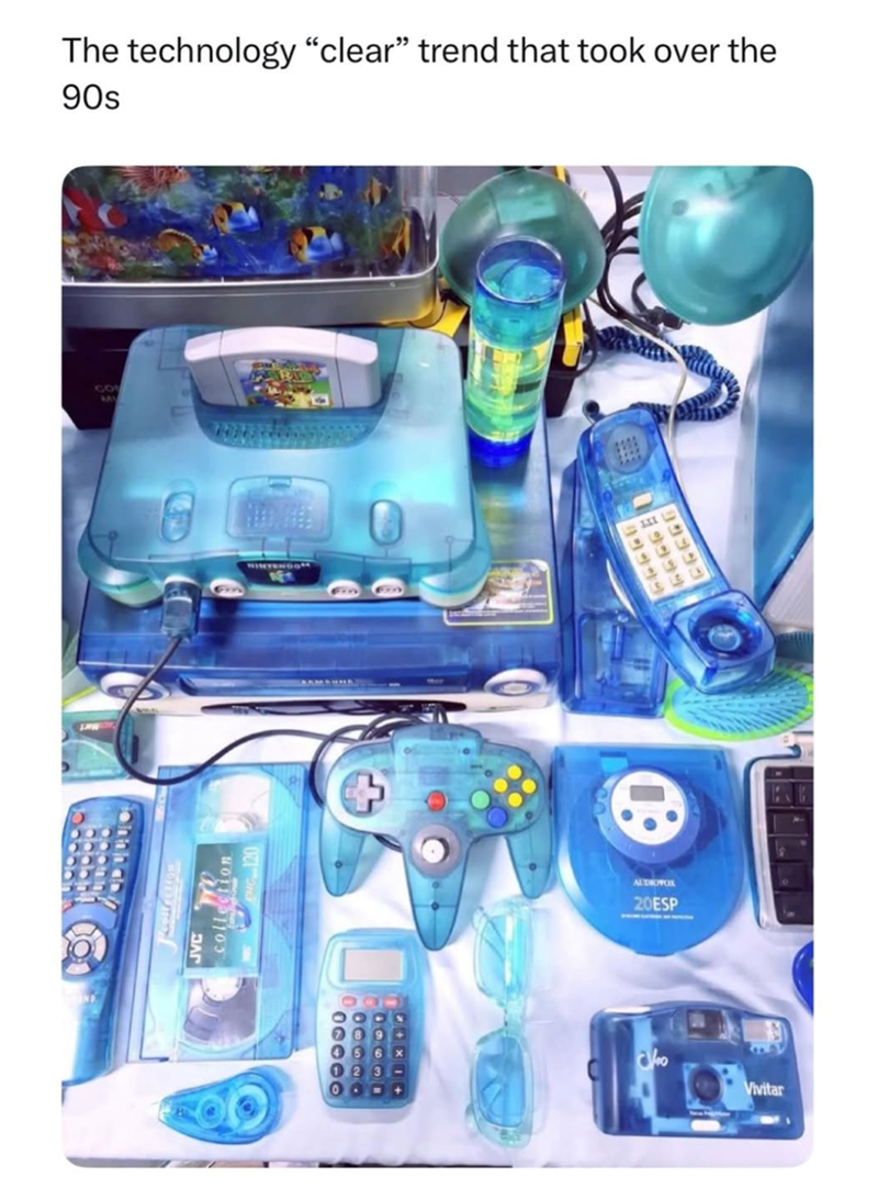 The technology "clear" trend that took over the 90s CO MI 雄 collection JVC D 00000 9999 99999 96 LE AUDIOPOX 20ESP Jo Vivitar