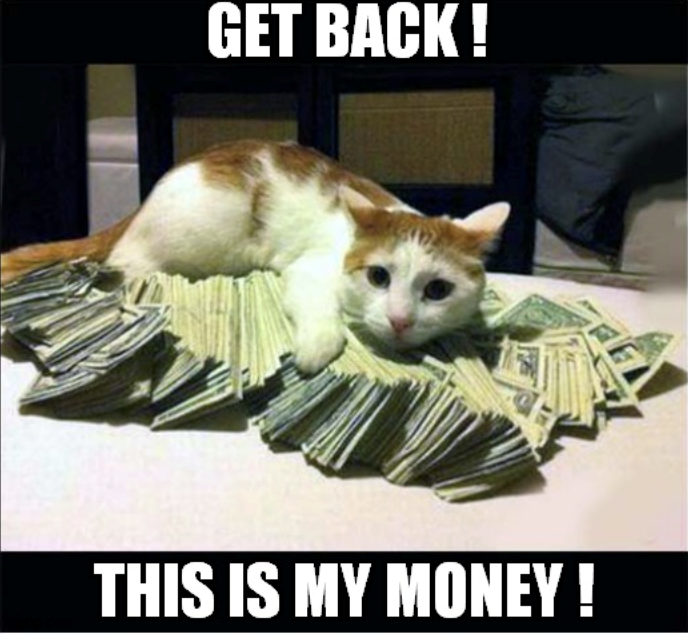 GET BACK! THIS IS MY MONEY!