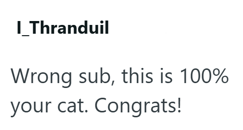 I_Thranduil Wrong sub, this is 100% your cat. Congrats!