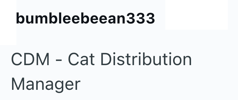 bumbleebeean333 CDM Cat Distribution - Manager