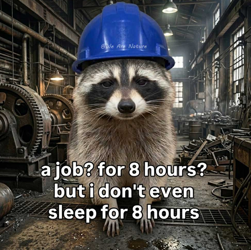 @We Are Nature a job? for 8 hours? but i don't even sleep for 8 hours 2.8