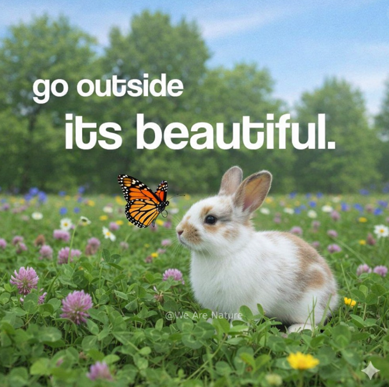 go outside its beautiful. @We Are Nature