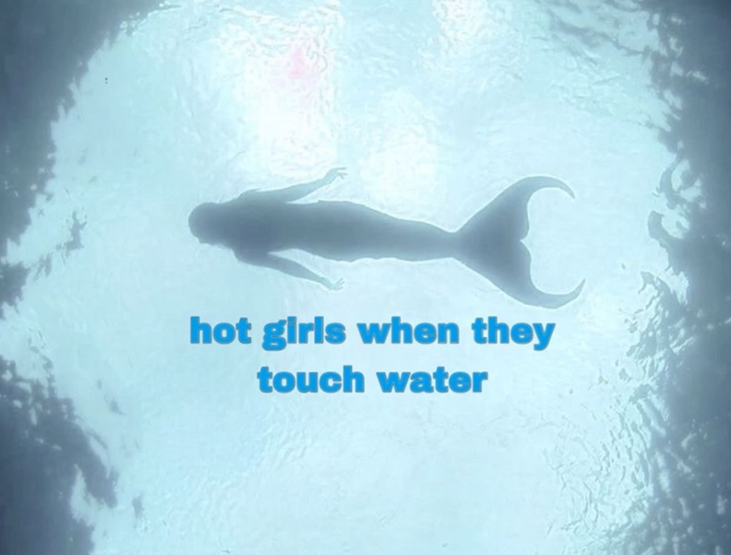 hot girls when they touch water