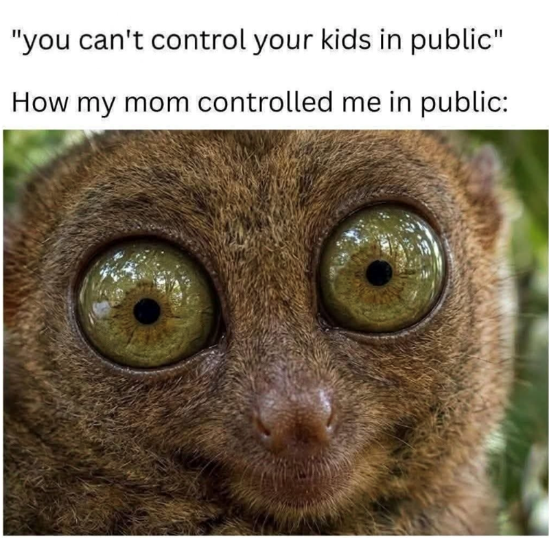"you can't control your kids in public" How my mom controlled me in public: