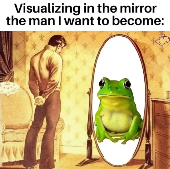 Visualizing in the mirror the man I want to become: