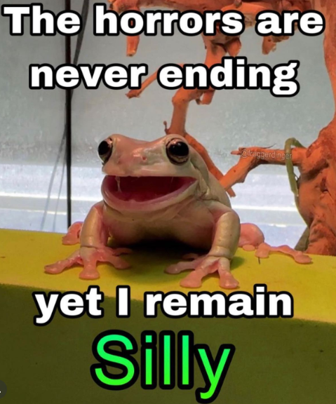The horrors are never ending fraggerdinger yet I remain Silly