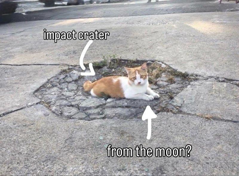 impact crater ↑ from the moon?