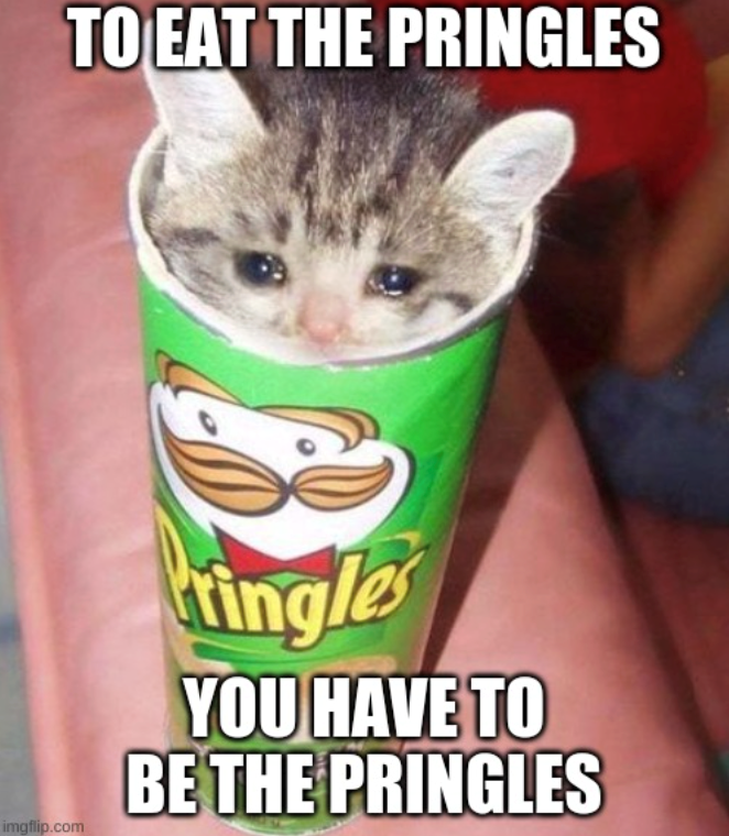 TO EAT THE PRINGLES imgflip.com tingles YOU HAVE TO BE THE PRINGLES
