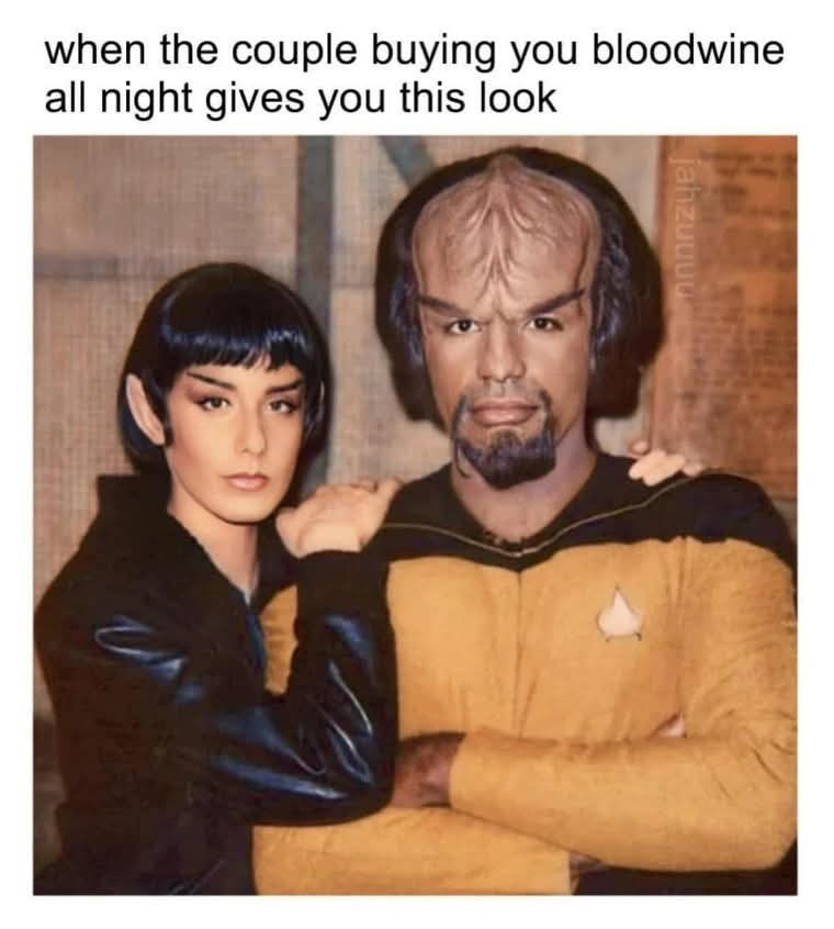 jahzuuuu when the couple buying you bloodwine all night gives you this look