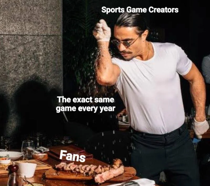 Sports Game Creators The exact same game every year Fans