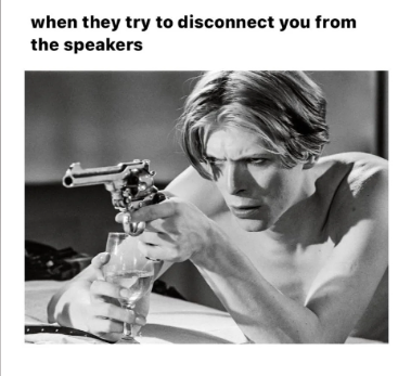 when they try to disconnect you from the speakers