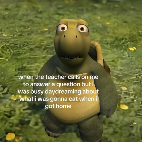 when the teacher calls on me to answer a question but i was busy daydreaming about what i was gonna eat when i got home