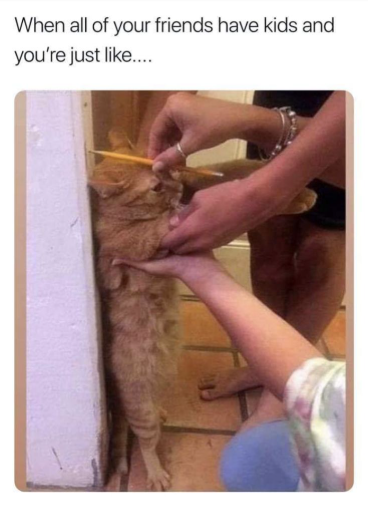 When all of your friends have kids and you're just like....