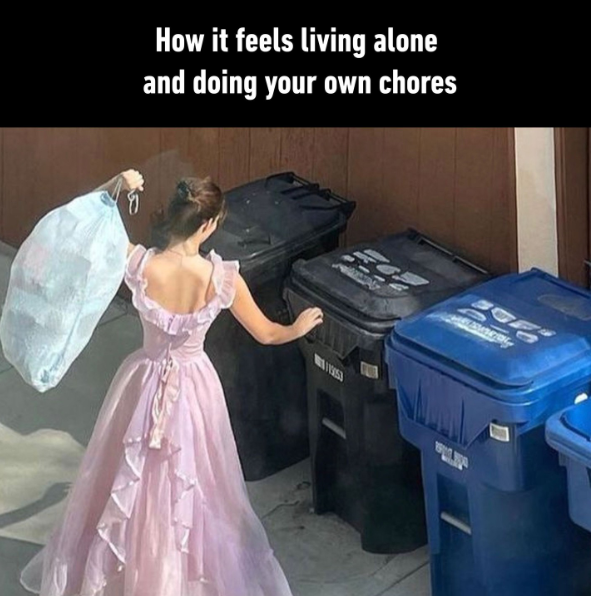How it feels living alone and doing your own chores