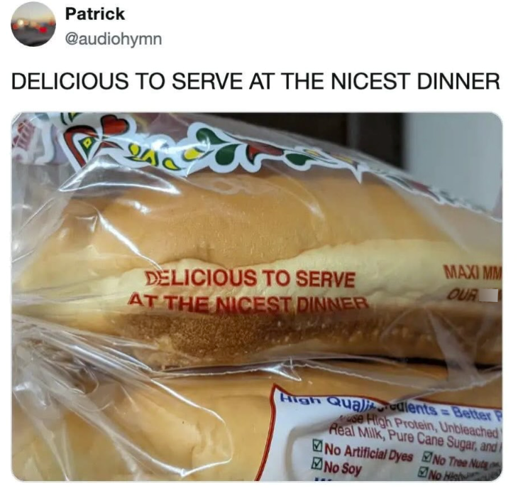 Patrick @audiohymn DELICIOUS TO SERVE AT THE NICEST DINNER 2410 DELICIOUS TO SERVE AT THE NICEST DINNER MAXI MM OUR High Quadients-Better P se High Protein, Unbleached Real Milk, Pure Cane Sugar, and No Artificial Dyes No Soy No Tree Nuts No Hist