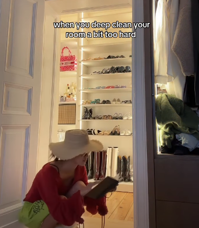 when you deep clean your room a bit too hard