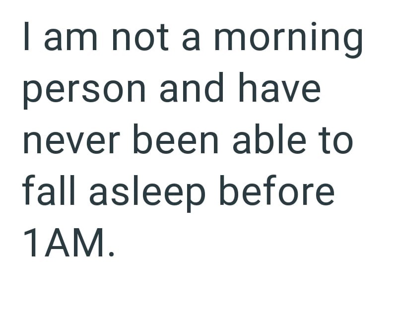 I am not a morning person and have never been able to fall asleep before 1AM.