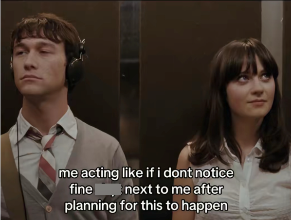 me acting like if i dont notice fine next to me after planning for this to happen