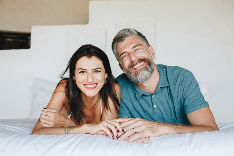 Middle-aged couple spending time together