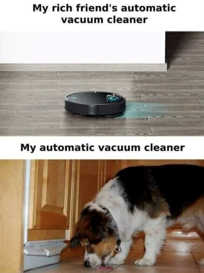 My rich friend's automatic vacuum cleaner My automatic vacuum cleaner