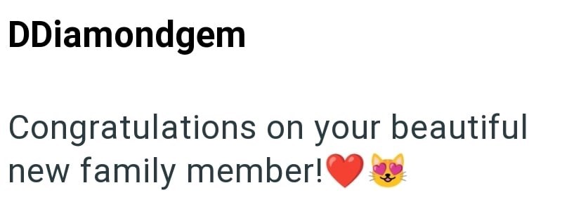 DDiamondgem Congratulations on your beautiful new family member!