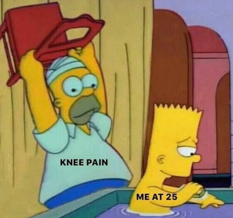 KNEE PAIN ME AT 25