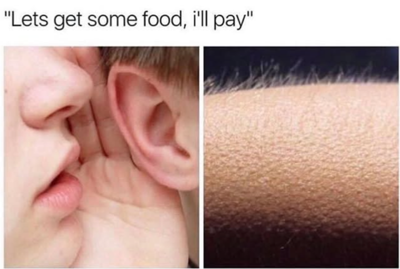 "Lets get some food, i'll pay"