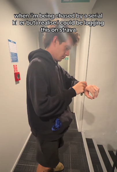 when i'm being chased by a serial ki er but i realise i could be logging this on strava