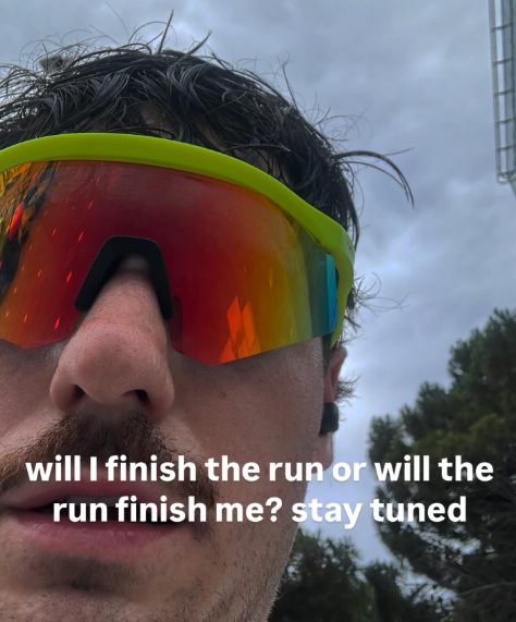 will I finish the run or will the run finish me? stay tuned