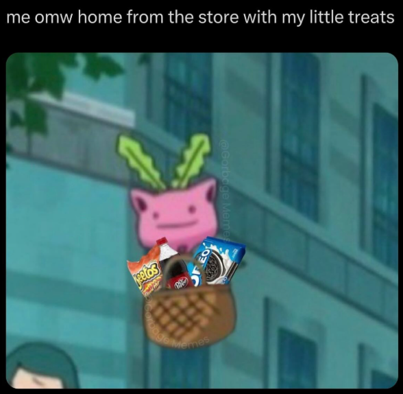 me omw home from the store with my little treats feetas REO page Memes @Gorbage Meme
