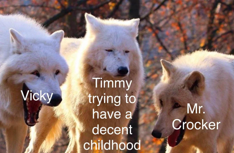 Timmy Vicky trying to have a decent childhood Mr. Crocker