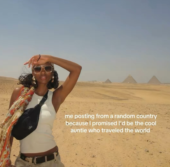 me posting from a random country because I promised I'd be the cool auntie who traveled the world