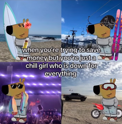 when you're trying to save money but you're just a chill girl who is down for everything (0