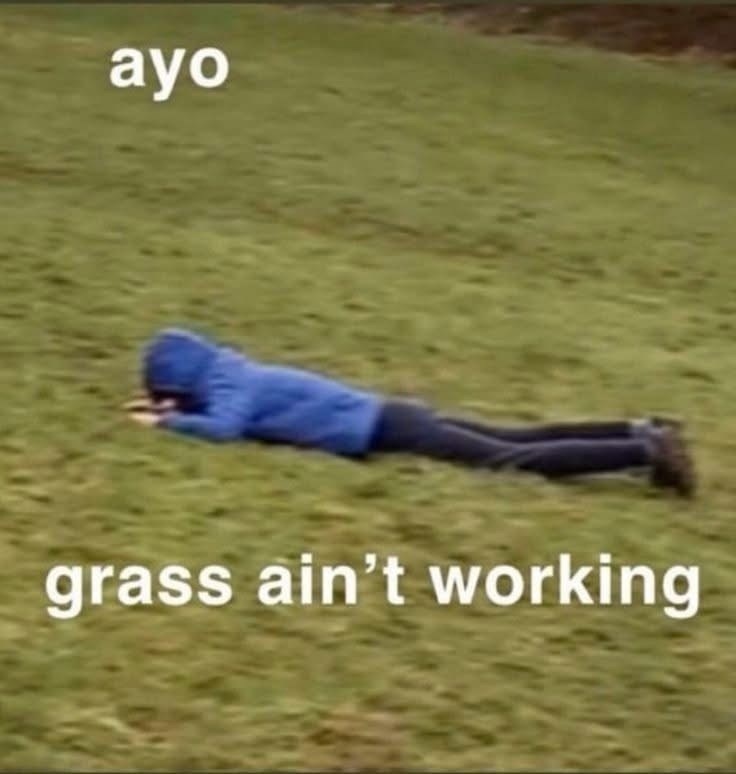 ayo grass ain't working
