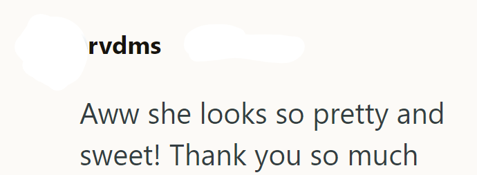 rvdms Aww she looks so pretty and sweet! Thank you so much