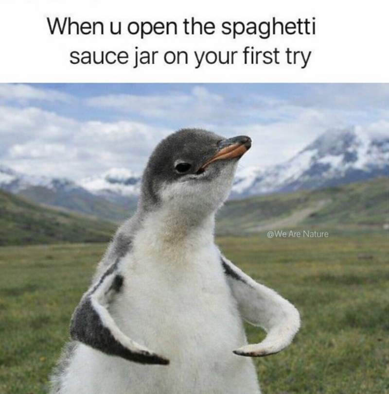 When u open the spaghetti sauce jar on your first try @We Are Nature