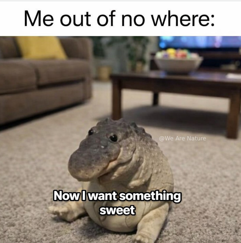 Me out of no where: @We Are Nature Now want something sweet
