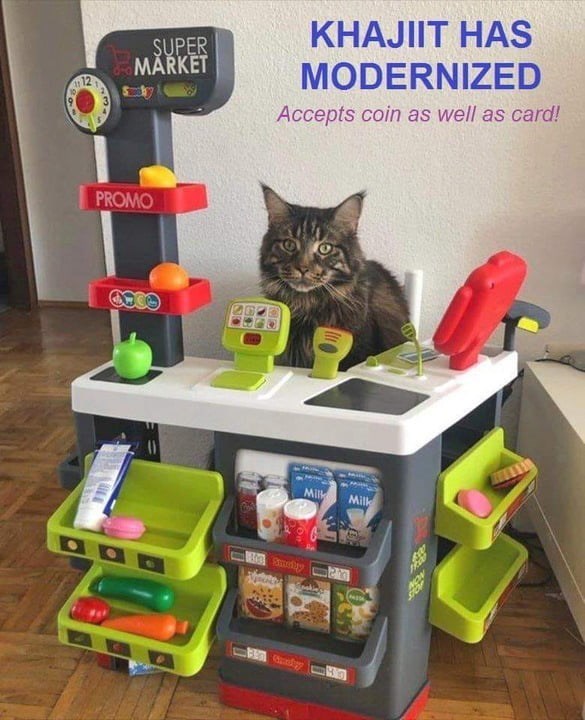 SUPER MARKET 12 19 PROMO KHAJIIT HAS MODERNIZED Accepts coin as well as card! Milk Are Smeday Milk