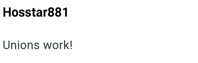 Hosstar881 Unions work!