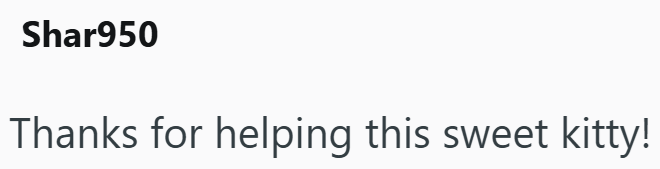 Shar950 Thanks for helping this sweet kitty!