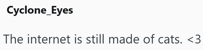 Cyclone_Eyes The internet is still made of cats. <3