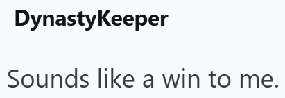 DynastyKeeper Sounds like a win to me.