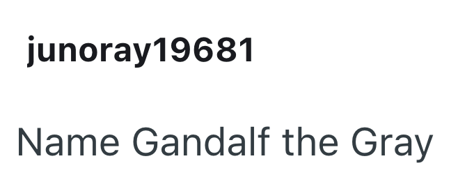 junoray19681 Name Gandalf the Gray