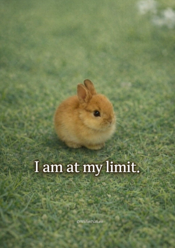 I am at my limit. @WeAreNature