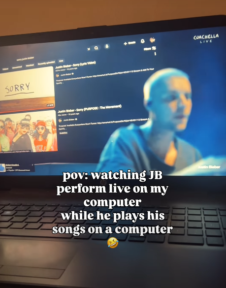 SORRY ка COACHELLA LIVE Justin Bieber-Sorry (PURPOSE: The Movement) pov: watching JB perform live on my computer while he plays his songs on a computer Justin Bieber