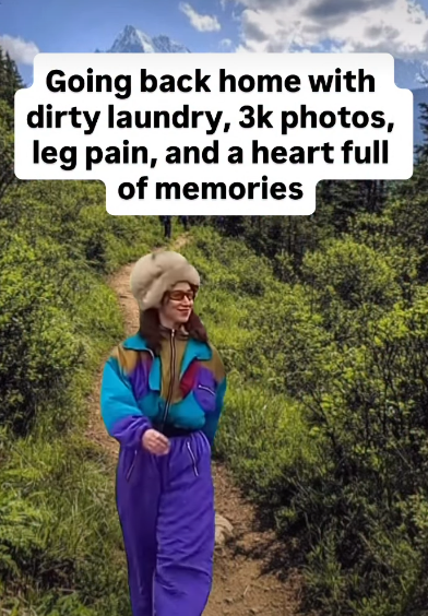 Going back home with dirty laundry, 3k photos, leg pain, and a heart full of memories