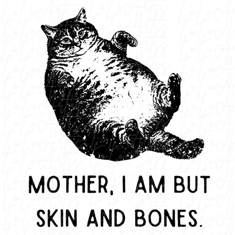 MOTHER, I AM BUT SKIN AND BONES.