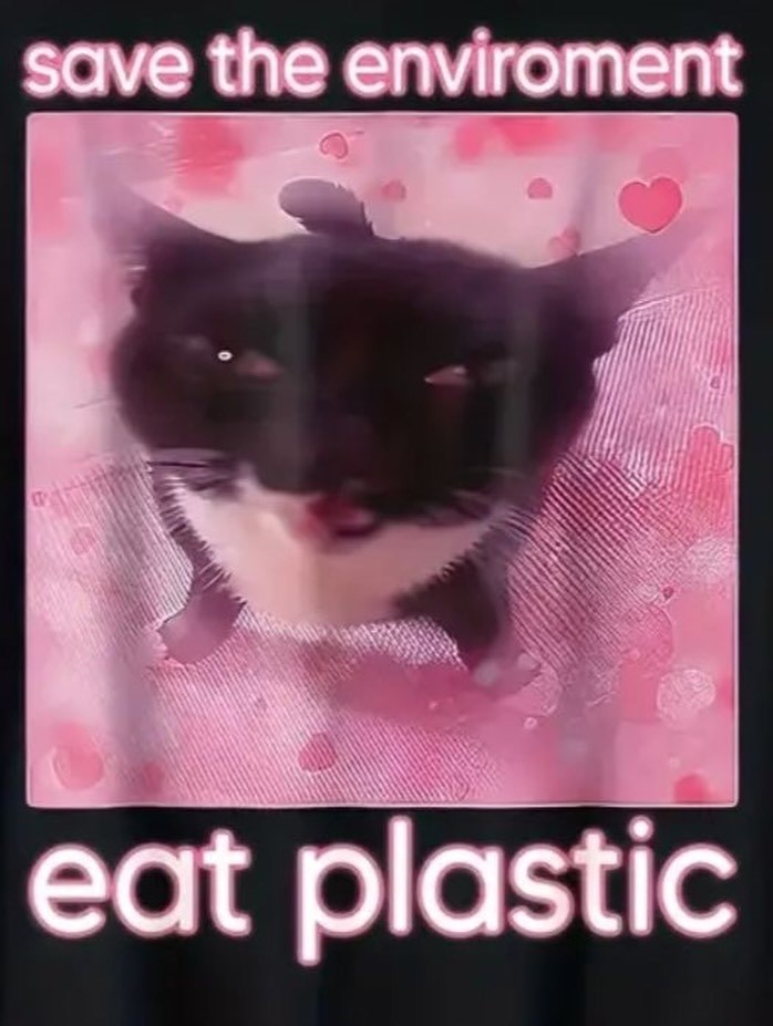 save the enviroment eat plastic