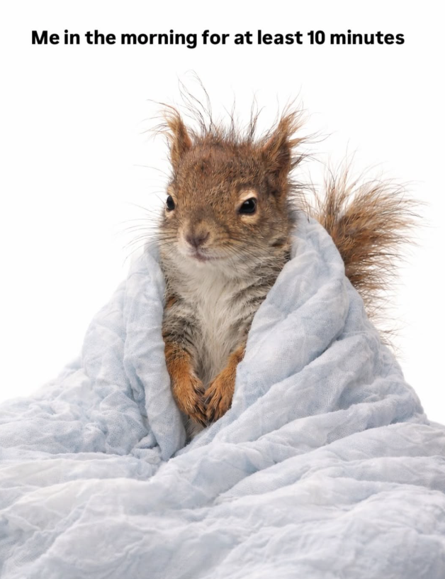 Me in the morning for at least 10 minutes