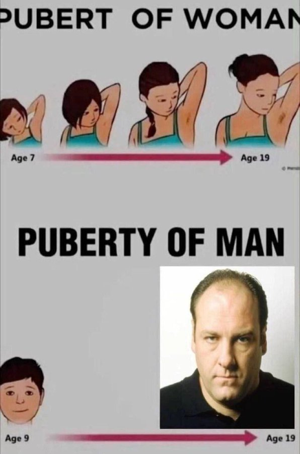 PUBERT OF WOMAN Age 7 Age 19 PUBERTY OF MAN Age 9 Age 19